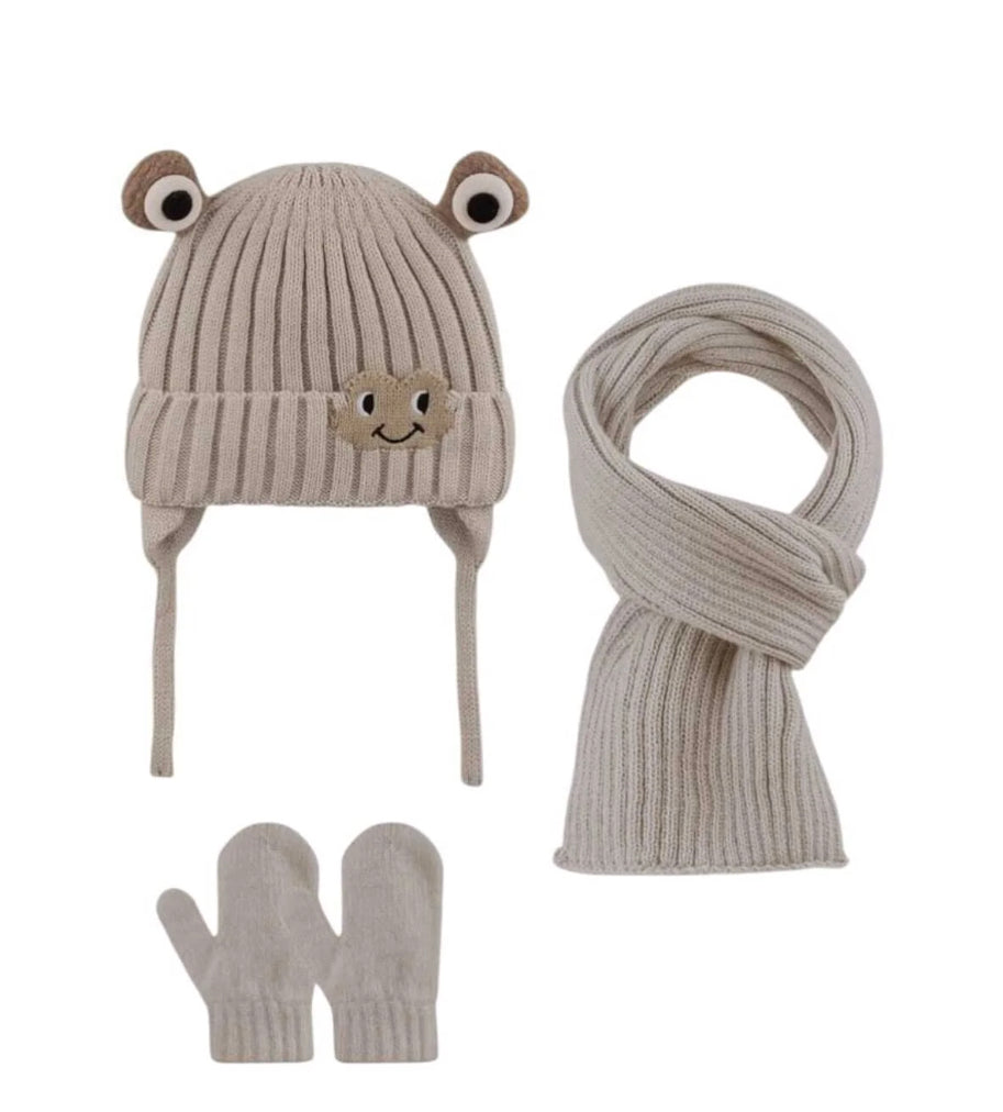 
                  
                    Kurbağalı Atkı Bere Eldiven 3'lü Takım 0-18 Aylık Erkek
                  
                