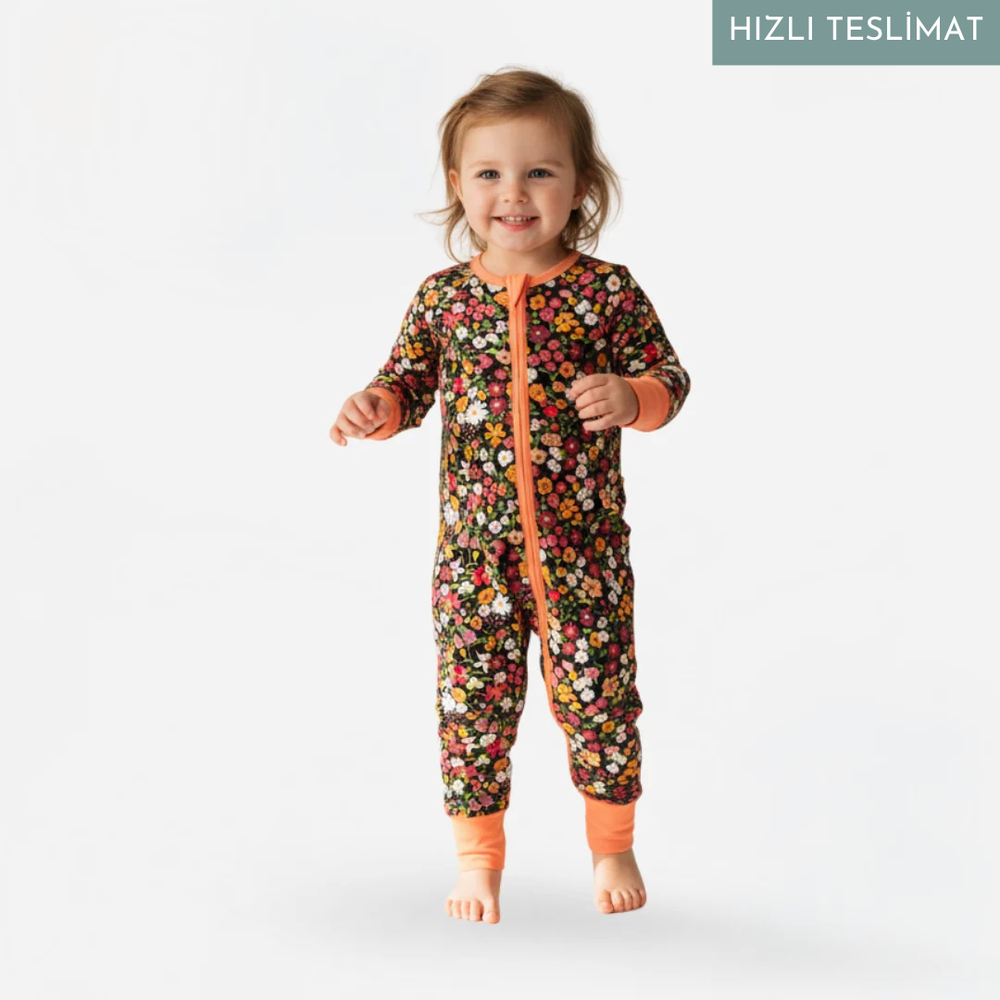Zee Suit 1.0 TOG NB Çiçek Desenli Uyku Tulumu - KidZee