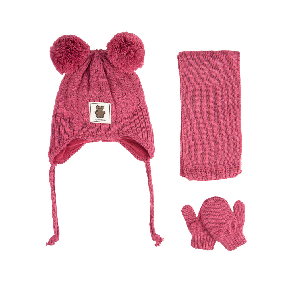 
                  
                    Atkı Bere Eldiven 3'lü Takım 0-18 Aylık Kız
                  
                