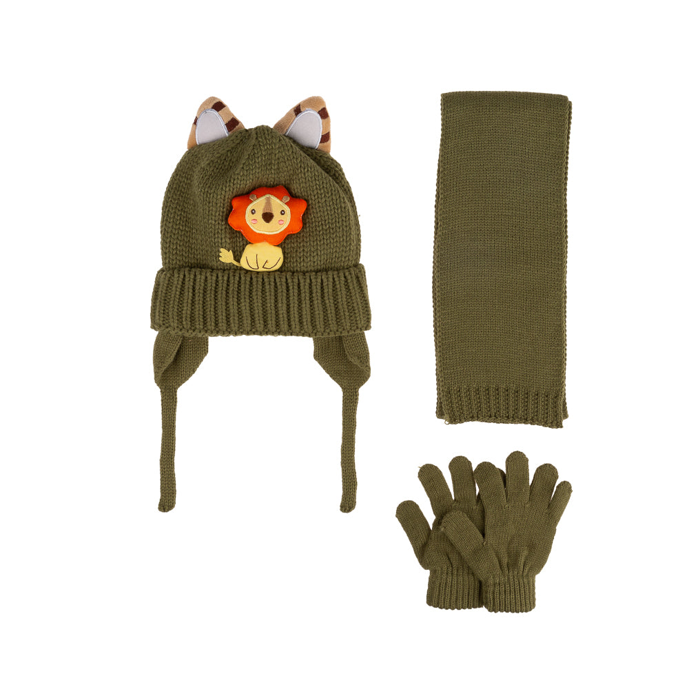 Atkı Bere Eldiven 3'lü Takım 1-4 Yaş Erkek