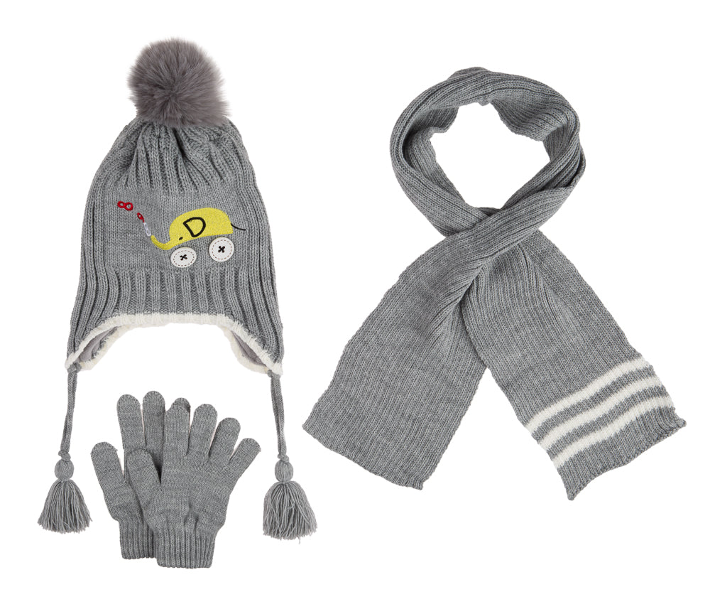 Atkı Bere Eldiven 3'lü Takım 4-8 Yaş Erkek