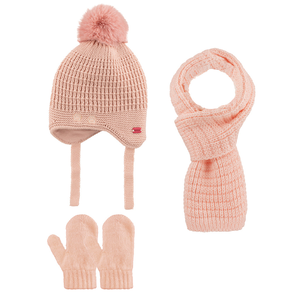 Atkı Bere Eldiven 3'lü Takım 0-18 Ay Kız