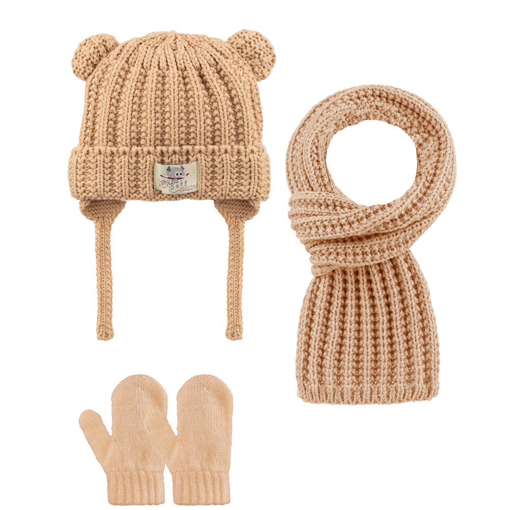 Atkı Bere Eldiven 3'lü Takım 0-18 Aylık Erkek