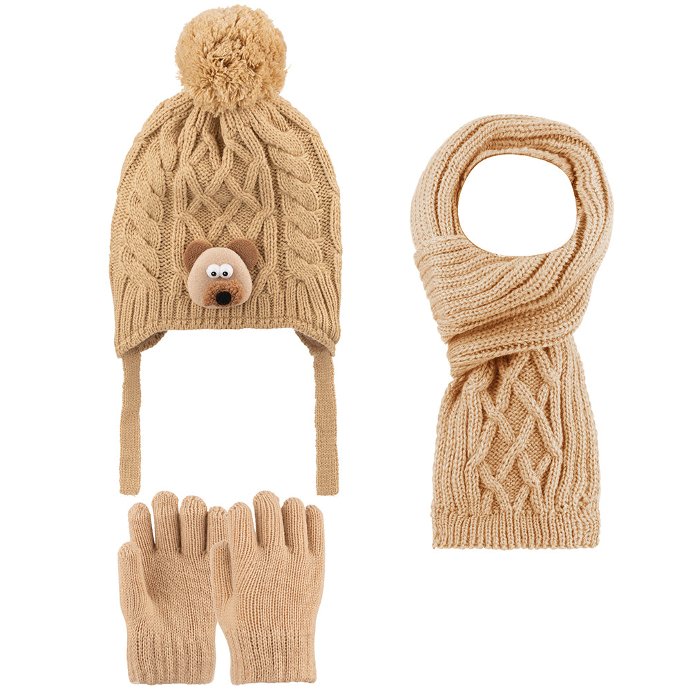 Atkı Bere Eldiven 3'lü Takım 1-4 Yaş Erkek